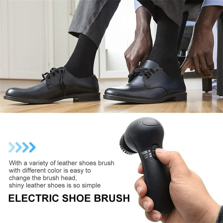 Electric Shoe Shine Kit, Power Upgrades, Sansent Electric Shoe Polisher  Brush Shoe Shiner Dust Cleaner Portable Leather Care Kit for Shoes, Bags…