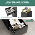 thumbnail image 4 of 4 Drawer File Cabinet with Lock, Metal Vertical Filing Cabinets for Home Office, Heavy Duty File Storage Cabinet, Black, 4 of 7