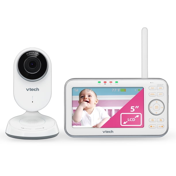 Vtech Vm5271 Video Baby Monitor With 5 Inch Screen Motorized Lens With 6x Optical Zoom Soothing Sounds Lullabies Temperature Sensor 1 000 Feet Of Range Walmart Com Walmart Com