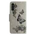 thumbnail image 7 of Allytech Galaxy A34 5G Wallet Case,  PU Leather Butterfly Embossed Flip Folio Stand Protective Shockproof Cards Holder Hand Wrist Bumper Phone Case Cover for Samsung Galaxy A34 5G - Gray, 7 of 7
