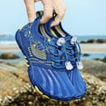 thumbnail image 5 of Wuxian Toddler Shoes Lightweight Low Top Water Shoes Hiking Swimming Slip On Beach Sneakers Lace Up Comfortable Sneaker,Blue,10-10.5Y, 5 of 6