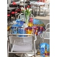 thumbnail image 3 of Big Ben Round Outdoor Tablecloth with Umbrella Hole Urban Street Red Bus Impressionist 54 Inch Round Waterproof Table Cover Zippered Table Cloth for Garden Patio, 3 of 8