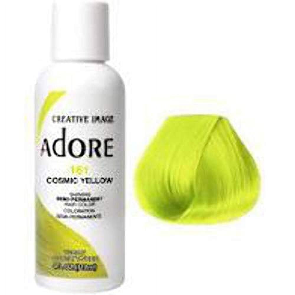 Adore Semi-Permanent Hair Color #161 Cosmic Yellow, 4 oz, 3 Pack Adore Semi-Permanent Hair Color #161 Cosmic Yellow, 4 oz, 3 Pack