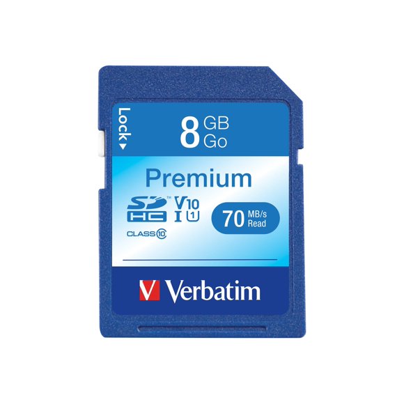 Verbatim Premium - Carte Mémoire Flash - 8 Go - Classe 10 - SDHC - pour P/N : 97705, 97706, 97709