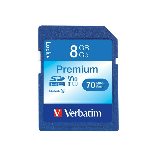 Verbatim Premium - Carte Mémoire Flash - 8 GB - Classe 10 - SDHC - pour P/N: 97705, 97706, 97709