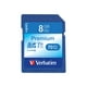 Verbatim Premium - Carte Mémoire Flash - 8 GB - Classe 10 - SDHC - pour P/N: 97705, 97706, 97709 – image 1 sur 2