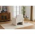 thumbnail image 5 of Leumius Modern Accent Chair, Contemporary Boucle Fabric Accent Armchair Comfy Upholstered Leisure Single Sofa Chair for Living Room Bedroom Apartment Office White, 5 of 9