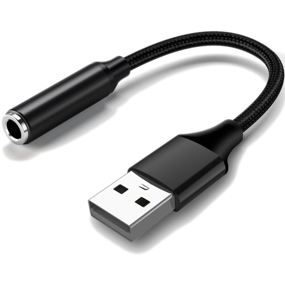 USB To 3.5mm Auxiliary Cable Durability Braided Wire For HiFi Music Headphones Speakers