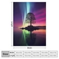 thumbnail image 4 of Pratyus Aurora Lights Print Flannel Throw Blanket Lightweight Soft Blanket All Seasons Gift 60x80in, 4 of 6