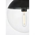 thumbnail image 4 of Eclipse 1 Light Black Flush Mount With Clear Glass, 4 of 5