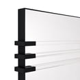 thumbnail image 6 of "Acrylic Accent Rectangular Wall Mirror",30"x72" Mirror Featuring Three Clear Acrylic Accent Rails, on a Black Iron Frame, 6 of 12