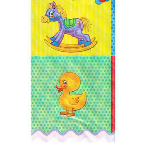 Baby Shower 'Buddies and Blocks' Plastic Table Cover (1ct)