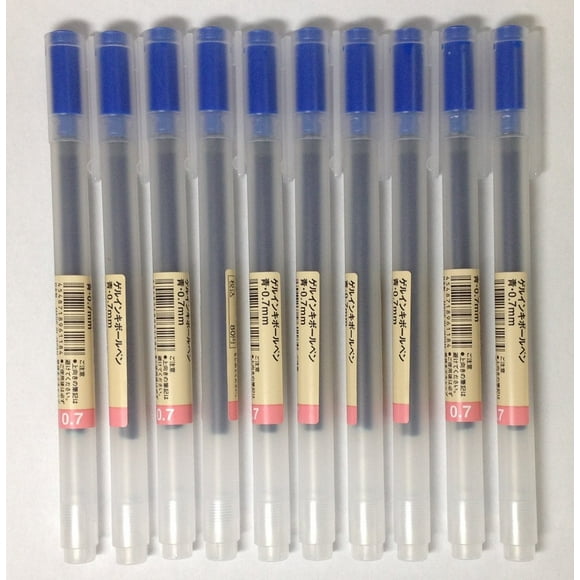 Muji Gel Ink Ballpoint Pens 0.7Mm Blue Color 10Pcs