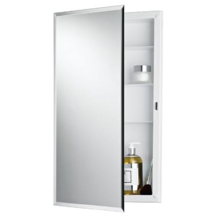 781061 Builder Series Frameless Medicine Cabinet with Beveled Edge Mirror, 16-Inch by 26-Inch by 3-3/4-Inch