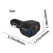 48W 3-Port [One Type-C Port] Adaptive Fast USB DC Car Charger Compatible With ASUS ZenFone Max Plus M1 AR 5z 5Q 4 Pro 3 Max, ROG Phone - Blackberry Key2 LE - Blackview BV9000 Pro, BV8000 Pro