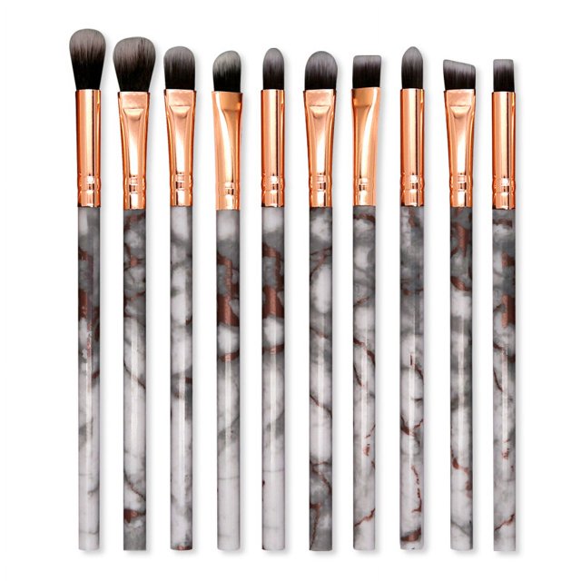 Juego de brochas para sombras de ojos Juego de brochas profesionales para maquillaje de ojos Brocha de maquillaje de mármol Brocha de maquillaje portátil para sombras de ojos, corrector,