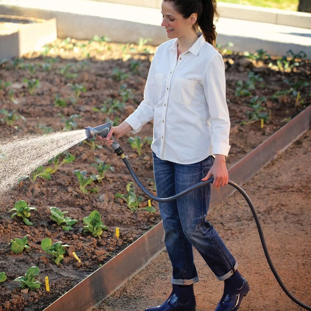 Gilmour Heavy-Duty Garden Hose, 5/8" x 50', 600 PSI, 8-Layer Construction, Kink-Resistant Design with Brass Couplings