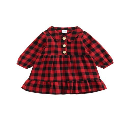 Girls buffalo plaid dress hotsell