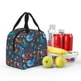 thumbnail image 4 of KLL Marine Inhabitants Print Insulated Lunch Bag Women, Reusable Cute Tote Lunch Box for Adult & Men, Leakproof Cooler Lunch Bags for Work Office Travel Picnic, 4 of 5