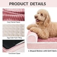 thumbnail image 3 of Exclusivo Mezcla Small Orthopedic Dog Bed, Luxury Striped Jacquard Pet Bed Sofa, Waterproof and Washable, 30"×20", Pink, 3 of 10