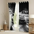 thumbnail image 3 of Race Sports Curtains Racing Car Window Curtains Extreme Speed Sports Car Curtains & Drapes, White Black Cool Blackout Curtains Automobile Vehicle Racer Window Treatments 38''Wx54''L, 3 of 5