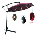 thumbnail image 5 of ENYOPRO Patio Offset Umbrella, Cantilever Umbrella w/ Solar Lights, Large Hanging Market Umbrella w/ Crank & Cross Base, Waterproof UV Protection Outdoor Umbrella w/ Vent Top for Yard Garden. T1679, 5 of 7