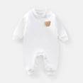 thumbnail image 2 of Bovxnpu Fall Winter Newborn Bodysuit, Infant Rompers, Crawling Clothes Spring And Fall Warm Sports Jumpsuit With Fleece born Bear Home Clothes, 2 of 4