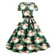 thumbnail image 3 of Vestidos Casuales Para Mujer, Vestido de Fiesta de Noche de Manga Corta Con Estampado Navideño de Los Años 50, 3 of 3