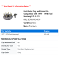 thumbnail image 2 of Distributor Cap and Rotor Kit - Compatible with 1977 - 1978 Ford Mustang II 5.0L V8, 2 of 2