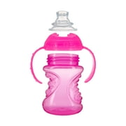 Nuby No-Spill Grip N Sip Pink Soft Spout Sippy Cup, 8 fl oz