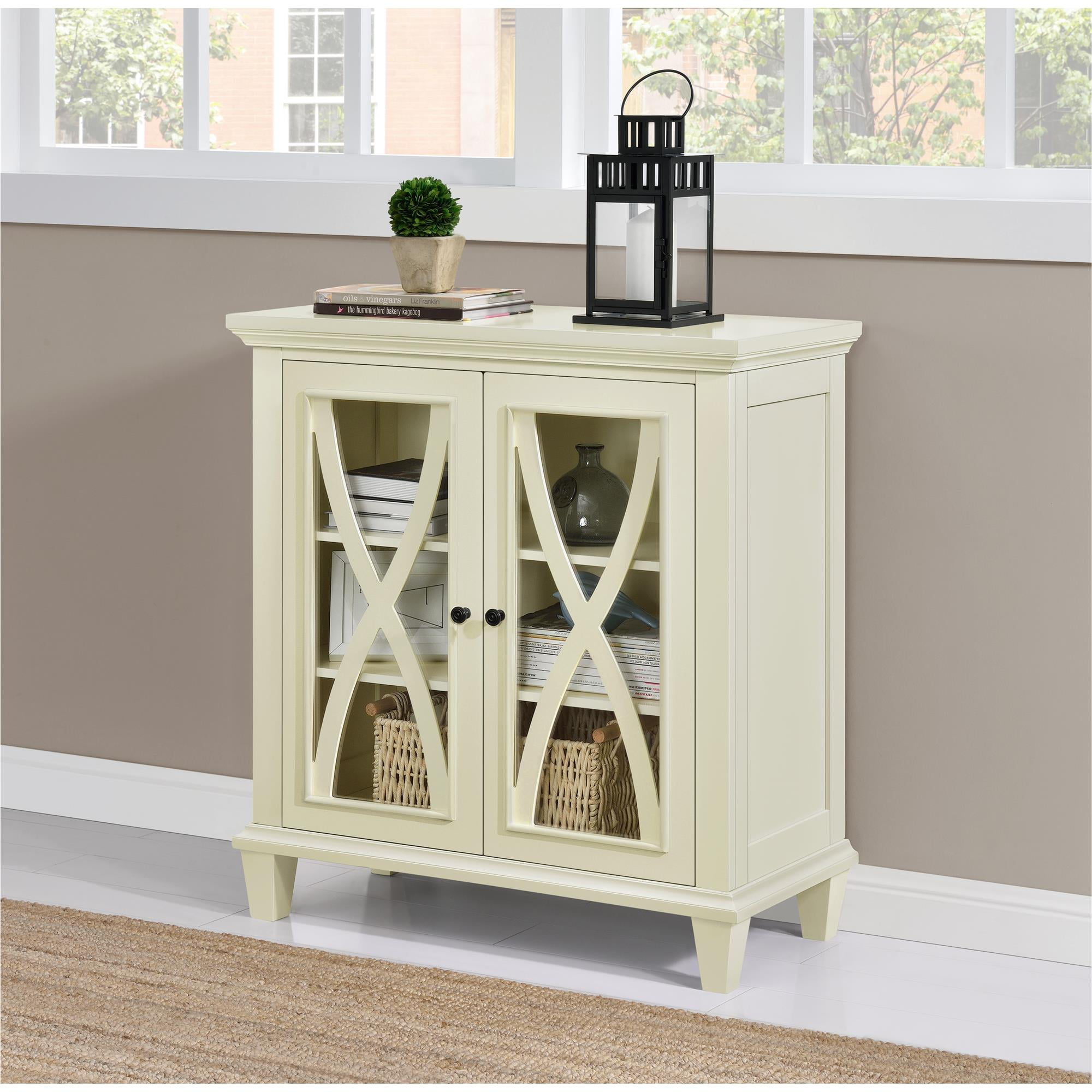 Ameriwood Home Ellington Double Door Accent Cabinet, Multiple Colors - Ivory