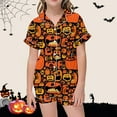 thumbnail image 2 of WEAIXIMIUNG Children's Leisure Printed Button Collar Short Sleeved Top Shorts Pajama Set 10-11 Years, 2 of 5
