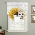 thumbnail image 2 of Yellow Sunflowers Balloon Curtains for Bedroom/Front Door/Bathroom, You Are My Sunshine Wood Rustic Tie Up Curtains 63 Inch Length Light Filtering Kitchen Curtains Shades for Windows 46"x63", 2 of 8