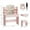 Pink, variant on 41" Wide Vanity Desk with LED Lighted Mirror & Power Outlet & 6 Shelves, Makeup Vanity Table Set with Storage Stool and 2 Drawers, Marble Black