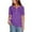 Purple#1, variant on Fartey Summer Tops for Women 2025 V Neck Button Shirts Slim Fit Short Sleeve Tunic Tshirts Business Casual Solid Color Work Blouses Brown M