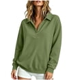 thumbnail image 5 of Aboser Womens Henley Neck Sweatshirt Dressy Casual Long Sleeve Pullover Tops Button Down Collared Shirts Comfy Solid Color Sweatshirts, 5 of 7