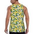thumbnail image 3 of Fotbe Lemon1 Pattern Men's Quick Dry Workout Tank Top Gym Muscle Tee Fitness Bodybuilding Sleeveless T Shirt Breathable Workout Shirt-Medium, 3 of 9