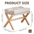 thumbnail image 7 of GIRACOA Folding Wooden Footrest Stool – Padded Collapsible Small Ottoman, Portable Foot Rest for Couch & Sofa, Grey, Ideal for Living Room & Bedroom, 7 of 7