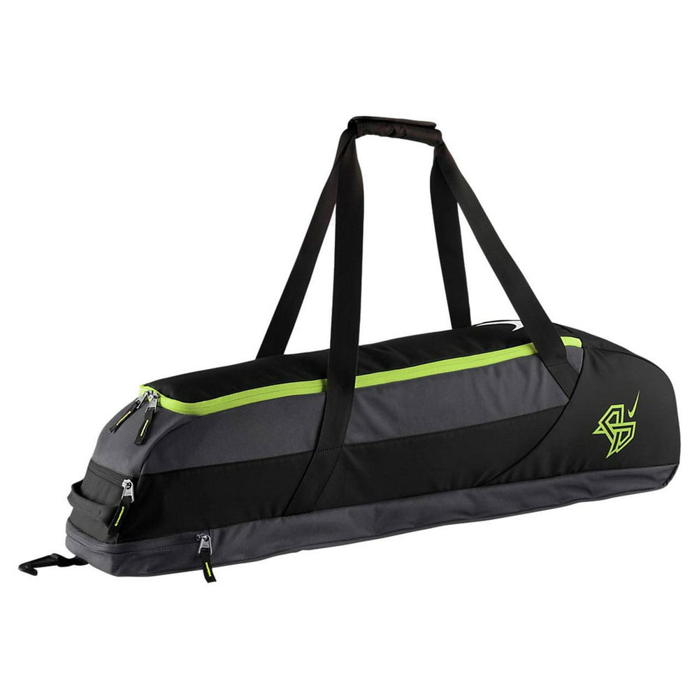 New Nike Men's MVP Edge Baseball Bat Bag Black/Green 35x9x10 Water