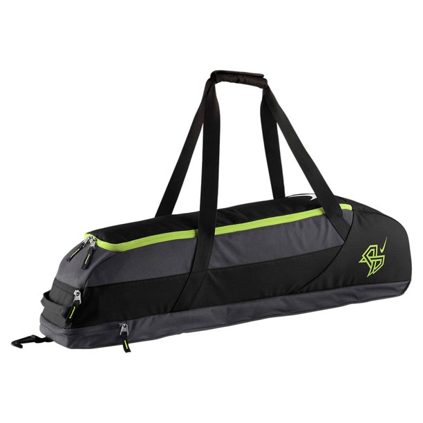 New Nike Men's MVP Edge Baseball Bat Bag Black/Green 35x9x10 Water