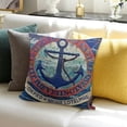 thumbnail image 3 of Nautical Sailing Pillow Covers Two Sides Navy Compass Sailboat Decorative Throw Pillow Cases for Sofa Couch Bed Home Decor, 3 of 5