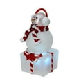 thumbnail image 2 of 3.75" LED Lighted Color Changing Snowman with Ear Muffs Christmas Table Top Decoration, 2 of 3
