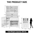 thumbnail image 2 of Kitchen Pantry Storage Cabinet with Drawers,Modern Buffet with Microwave Stand,Tall Kitchen Hutch with Hutch,Freestanding Coffee Bar Cabinet with 14 Shelves and Drawer for Dining Room, 2 of 8