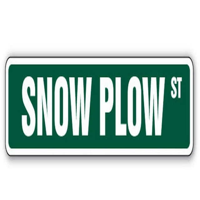 SignMission A-24-SS-Snowplow 24 in. Snow Plow Aluminum Street Sign - Childrens Name Room Metal Sign
