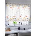 thumbnail image 5 of Sheer Curtains 54 Inch Length, Watercolor Wildflowers Semi Sheer Curtains Light Filtering Window Treatment, Farmhouse Botanical Floral Herbs Privacy Voile Drapes for Living Room Bedroom 52x54 Inch, 5 of 7