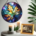 thumbnail image 6 of 89Bloom Oak Leaf Window Hanging Stained Glass, Oak Leaf Suncatchers for Windows Stained Glass, Stained Glass Oak Leaf suncatcher, 6 of 7