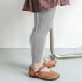 thumbnail image 2 of FAIWAD Toddler Girls Cable Knit Tights Footless Ankle Leggings Girls School Uniform Stocking Pant, 2 of 8