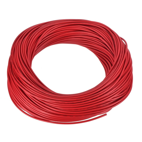 24AWG Wire 24 Gauge Stranded Wire Hookup Wire, UL1015 Tinned Copper Wire 50m/164ft Red