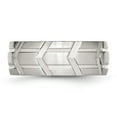 thumbnail image 3 of Chisel Stainless Steel Brushed and Polished 8mm Grooved Band, 3 of 7