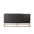 thumbnail image 2 of Benjara Ceny Sideboard Buffet Cabinet w 3 Doors- 71" Gray Oak Mango Wood, 2 of 5